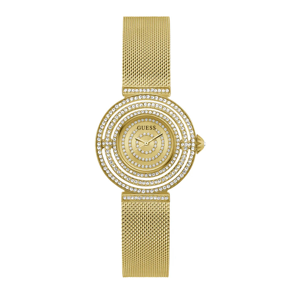 Guess Gold Dream Crystal Mesh Watch