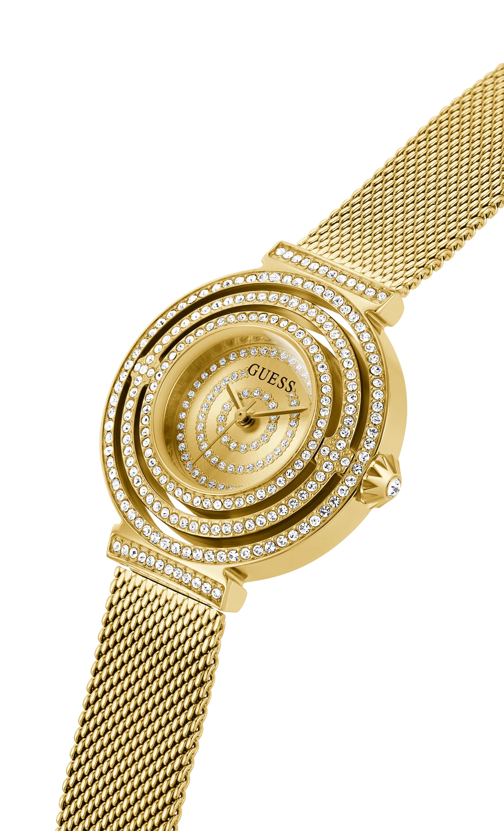 Guess Gold Dream Crystal Mesh Watch