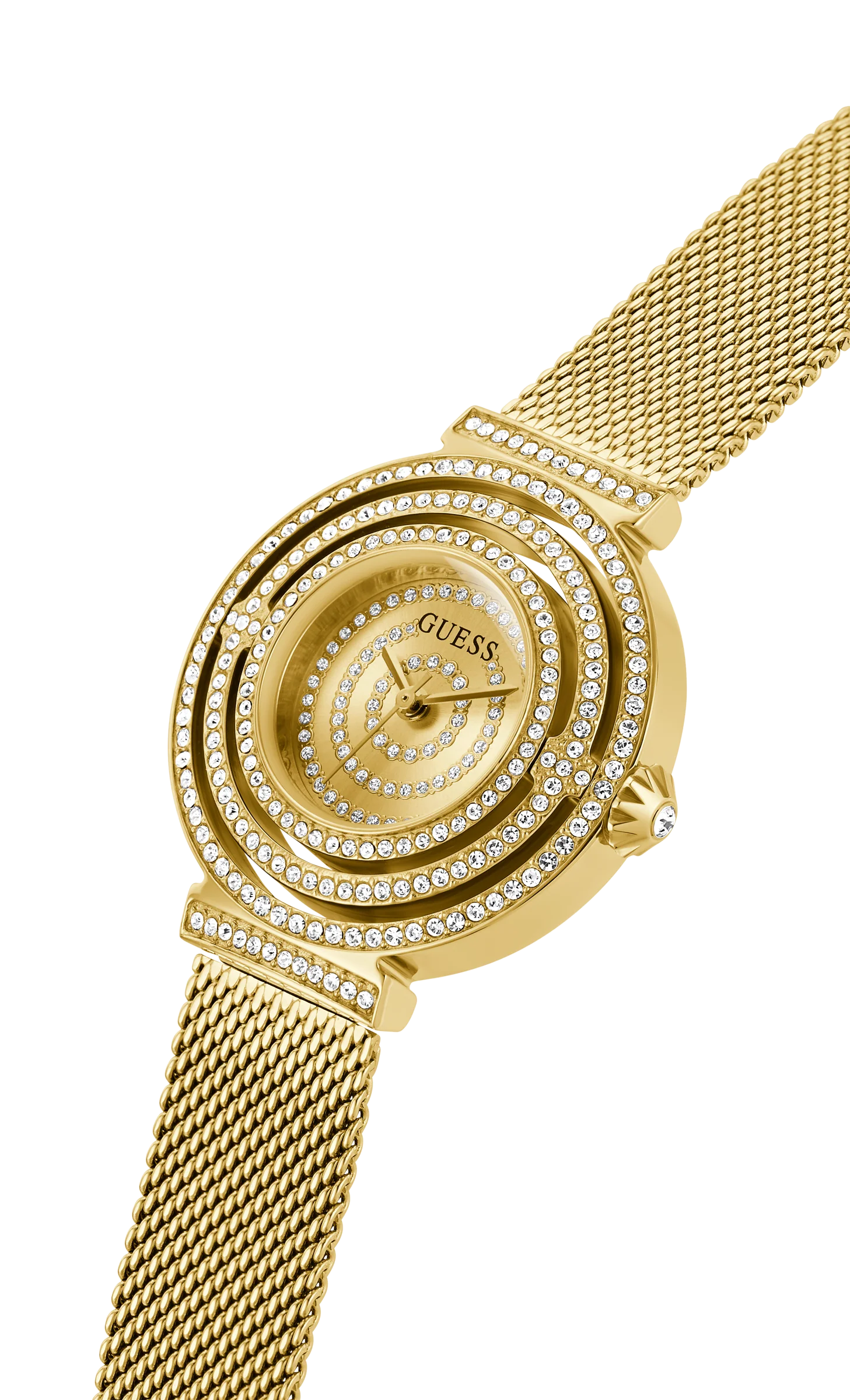 Guess Gold Dream Crystal Mesh Watch