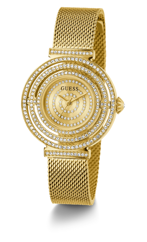 Guess Gold Dream Crystal Mesh Watch