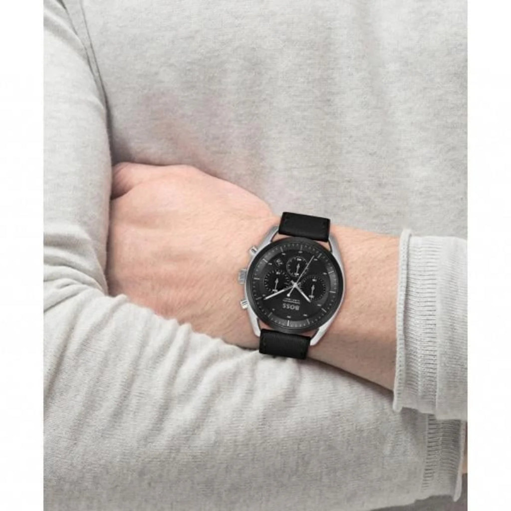 Hugo Boss Chronograph Quartz Watch for men's Silver / Black